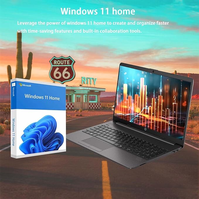 HP Laptop Computer 15.6 for Business Home and Student, with Office 365 for The Web, Windows 11 Home, Thin and Lightweight Notebook, IPS, Intel Dual Core, 16GB RAM, 1TB SSD, Wi-Fi6, Webam, with Hub