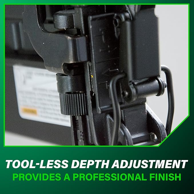 Metabo HPT Narrow Crown Stapler, Pro-Preferred Pneumatic Power Nailers, Finish Stapler for Furniture & Cabinetry, Lightweight Trim Tool, Ergonomic Design, 18 Gauge, 1/2″ to 1-1/2″ Staples, N3804AB3