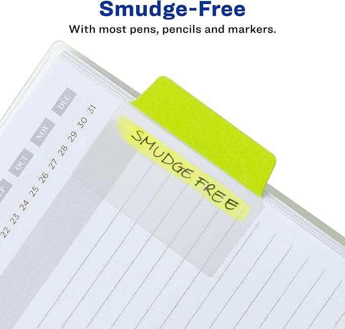 Avery Multiuse Ultra Tabs, 2" x 1.5", 2-Side Writable, Neon Pink/Green/Orange, 48 Repositionable Tabs (74756)