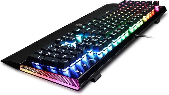 CyberpowerPC Skorpion K2 CPSK303 RGB Mechanical Gaming Keyboard with Kontact ™ Red (Linear) Mechanical Switches,Black