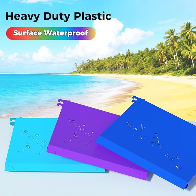 10pcs Hanging File Folders Letter Size, Plastic Hanging Folders, 2" Expandable File Folders Hanging with Tabs, File Organizer for Home Office School Document Organization, Assorted Colors