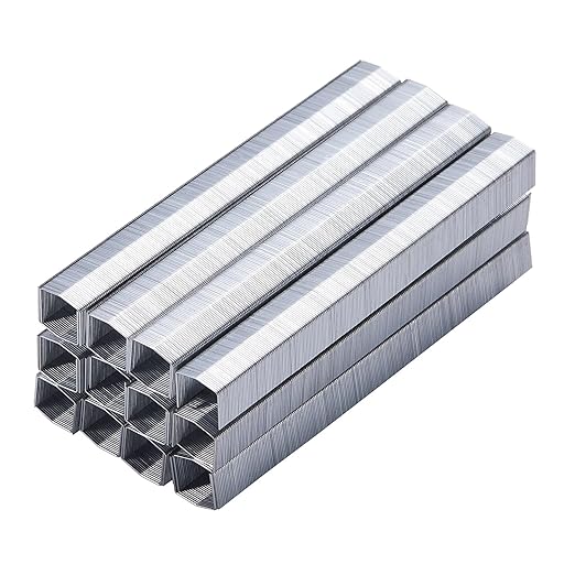 Bostitch Office B8 PowerCrown Staples, 0.375 Inch Leg, 45 Sheet Capacity, 5,000 Per Box (STCR21153/8), Silver