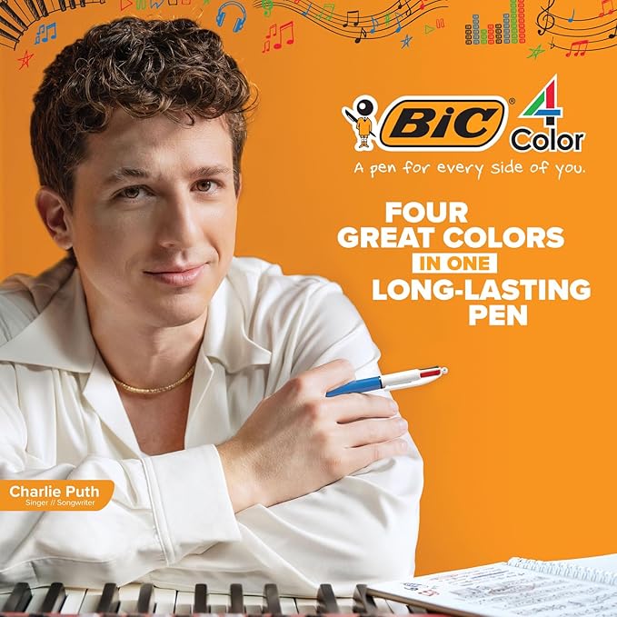 BIC 4-Color Original Retractable Ball Pens, Versatile 1.0mm Medium Point, Long-Lasting Ink, Great Gift Idea, 3-Count in Assorted Colors