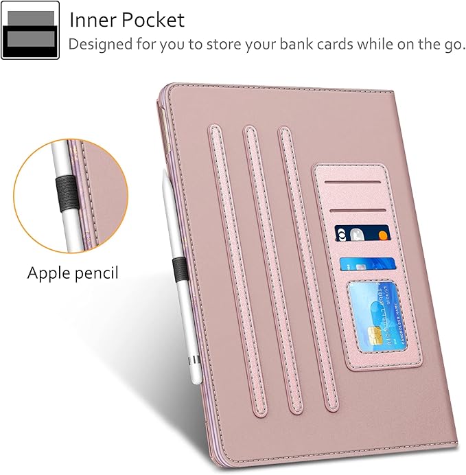 Fintie Multi-Angle Case, 2017/2015 iPad Pro 12.9 inch (Old Model) 1st & 2nd Gen Case - [Corner Protection] Folio Stand Cover with Pencil Holder & Pocket, Auto Wake/Sleep, Dreamy Marble