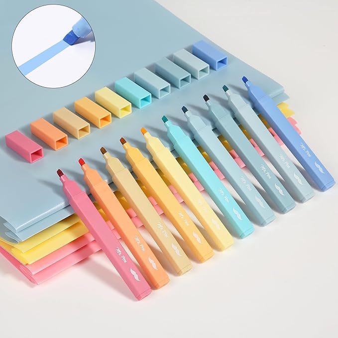 Mr. Pen- Aesthetic Bible Highlighters No Bleed Through, 10 Pack, Pastel Colors, Cute Highlighter for Journaling Supplies and School Accessories, Bible Highlighters and Pens No Bleed