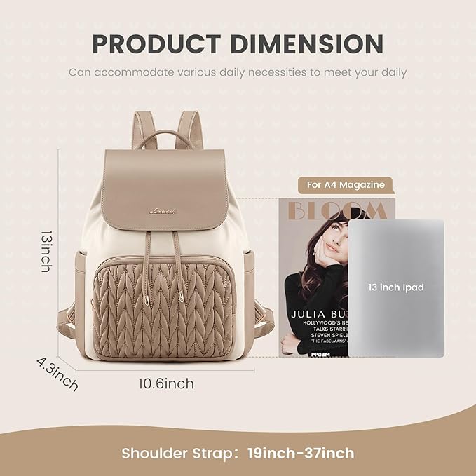 LOVEVOOK Backpack Purse for Women,Small Backpack for Women for Travel Work,Cute Backpack Daypack With Anti-theft Pocket,Fashion Ladies Backpack for Daily College Shopping