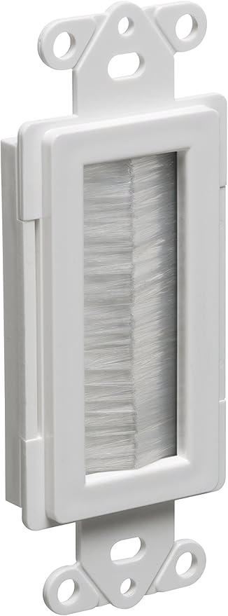 Arlington Industries CED135-1 Cable Entry Device with Brush-Style Opening, 1-Gang, White, 1-Pack