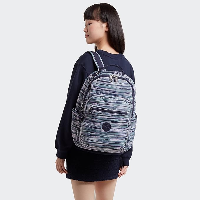 Kipling Women's Seoul 15 Laptop Backpack, Durable, Roomy with Padded Shoulder Straps, Nylon School Bag