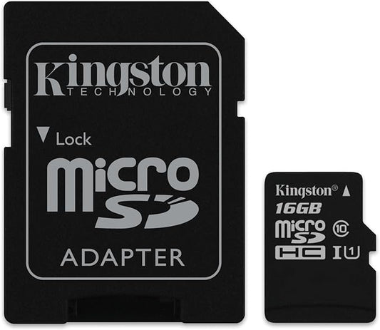 Kingston Digital 16GB Micro SDHC UHS-I Class 10 Industrial Temp Card with SD Adapter (SDCIT/16GB)