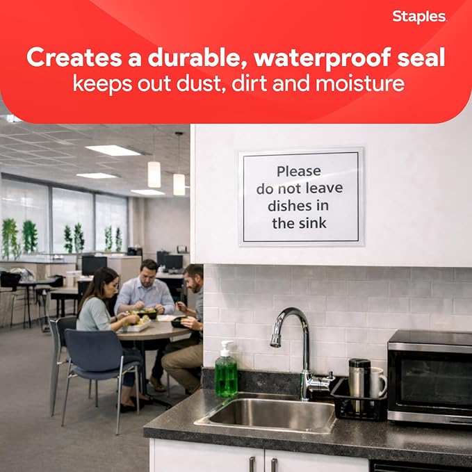 Staples Thermal Laminating Pouches, Letter Size, 9 x 11.5 Inches, 3 Mil, 100/Pack, for Office & School Use
