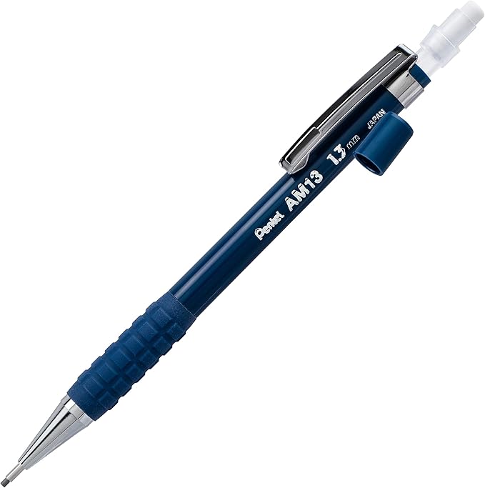 Pentel Sharp HD Mechanical Pencil, (1.3mm), Dark Blue Barrel, Includes Super Hi-Polymer Lead Refill (AM13LBP)
