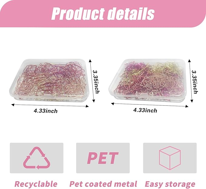80 Pcs Cute Flower Paper Clips Set, Floral Paper Clips for Office Supplies Organization (Flower Shape 3)