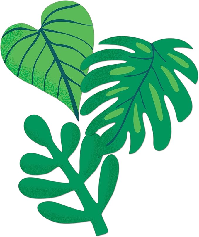 Carson Dellosa One World 36pc Tropical Leaves Bulletin Board Decorations, Tropical Decor for Bulletin Board, Party, Classroom Decor, and Summer Bulletin Board Decorations, Boho Classroom Decor