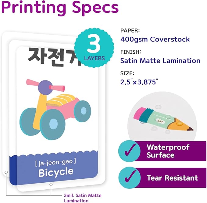 96 Korean Vocabulary Flashcards – Things Around The House, 192 Essential Hangul Words for Bilingual Beginners + Free MP3 Audio