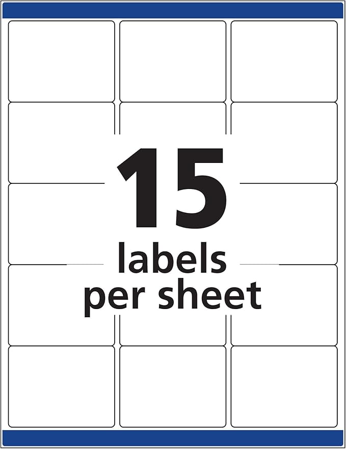 Avery ID Labels, Sure Feed Technology, Permanent Adhesive, 2" x 2-5/8", 225 Labels (6572)
