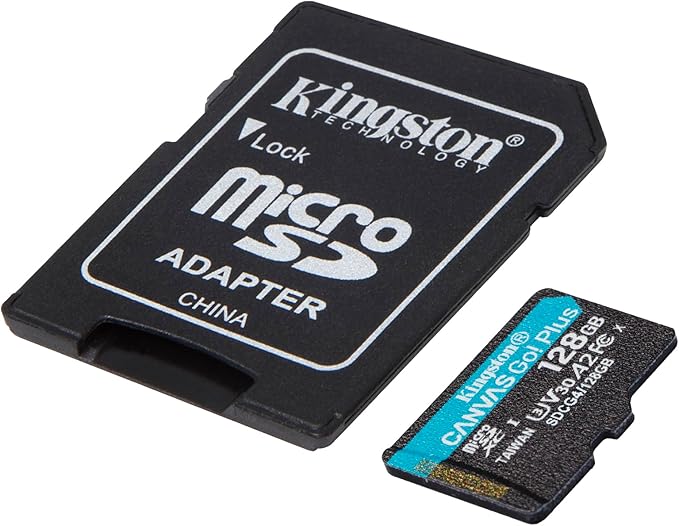 Kingston Canvas Go Plus 128GB microSD Card | Up to 200MB/s | Class 10, UHS-I, U3, V30, A2 | SDCG4/128GB