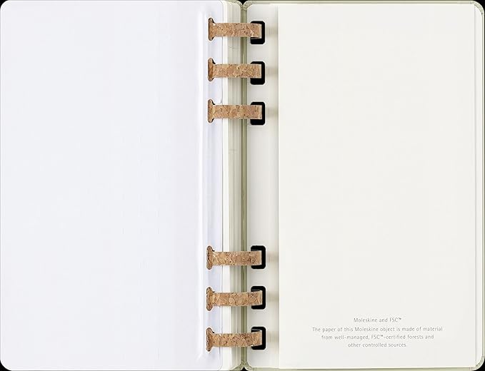 Moleskine Spiral 12 Month 2025 Solar Year Planner, Hard Cover, Large (5" x 8.25"), Kiwi, 200 pages