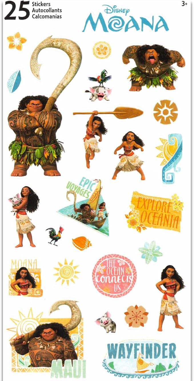 Disney Moana Backpack with Lunch Bag Set - Bundle Backpack, Lunch Box, Stickers, Water Bottle, More | Moana School Bag for Girls