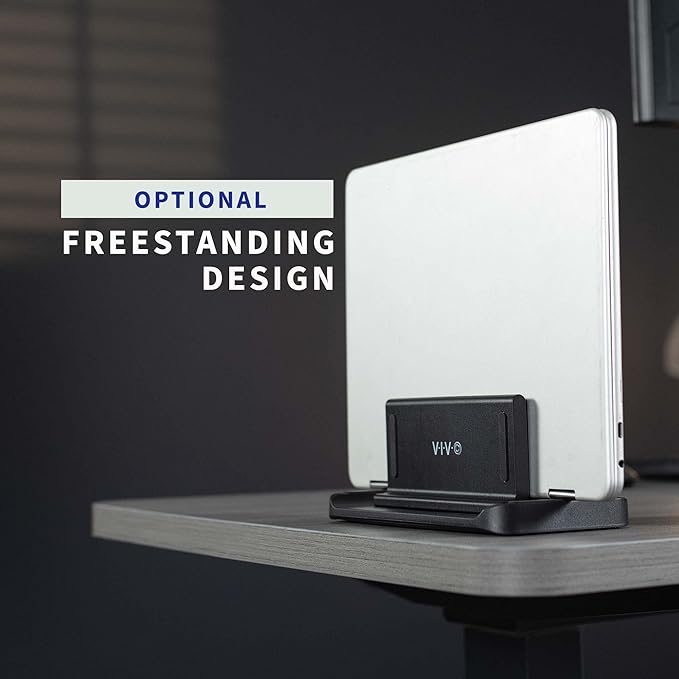 VIVO Multifunctional Adjustable Thin Client Mini PC Mount Bracket, CPU VESA Monitor Arm Computer Holder, Freestanding Desk Stand, Vertical Laptop Stand, Black, MOUNT-PC05M