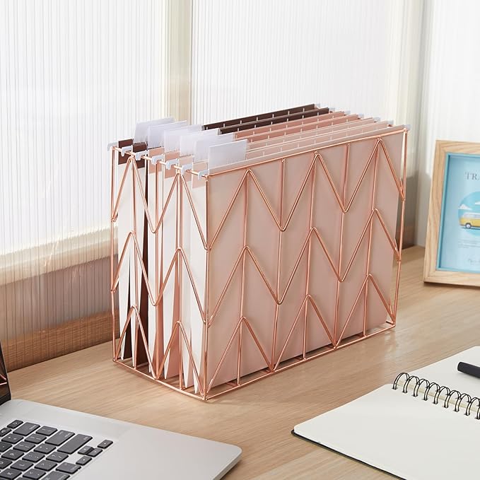 Y YOMA 18 Pack Gradient Hanging File Folders Letter Size Decorative Hanging Folder Pretty File Folder Organizer for Filing Cabinet Office Home with 1/5-Cut Adjustable Tabs, Coco Mocha