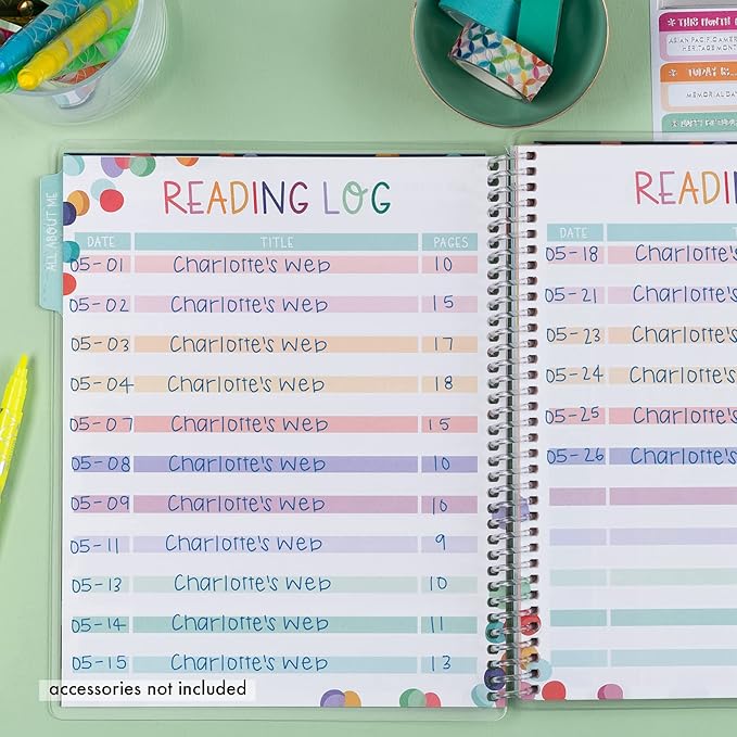 Erin Condren 7'' x 9'' 2nd Edition Kids Planner & Activity Book - Dreaming Has No Limits. 12 - Month Undated Planner