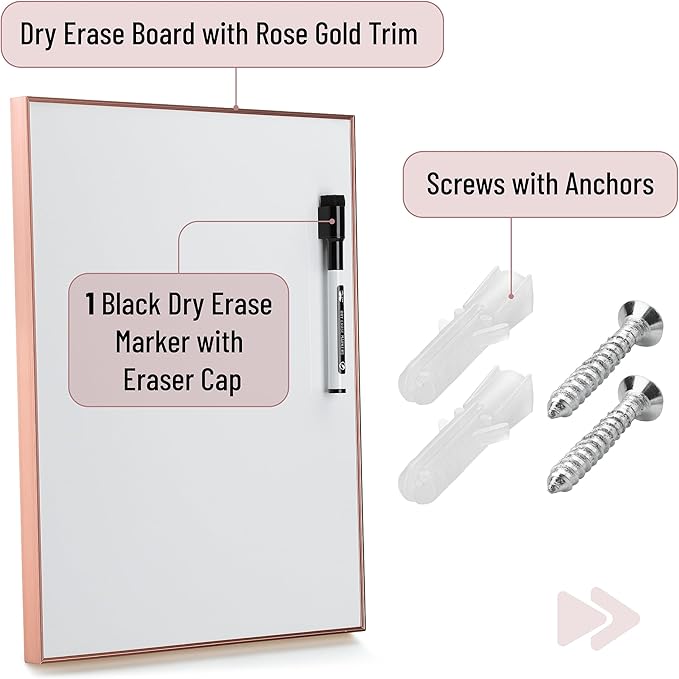 Mr. Pen- Small Dry Erase Board, 11x14 Inches, Whiteboard with Black Dry Erase Marker, Aluminum Frame, Magnetic Small White Board for Students, Home, Office and Classroom