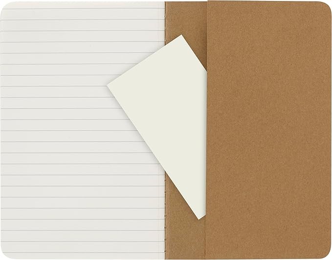 Moleskine Cahier Journal, Soft Cover, Large (5.5" x 3.5" (M)) Ruled/Lined, Black, 80 Pages (Set of 3)