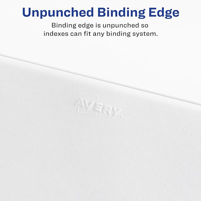 Avery Individual Legal Dividers, Table of Contents, 25 Dividers (11910)