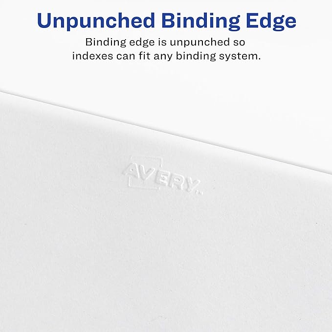 Avery 26-50 Legal Exhibit Dividers for 3 Ring Binders, 25-Tab Set, Allstate Style, 1 Binder Divider Set (01702)
