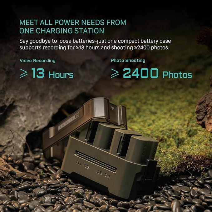 Tilta EN-EL15C Charging Station Battery Kit with Four Rechargeable Batteries | Four-Slot USB-C Fast Charger | 45W PD | Status Indicators | Portable Design | Green