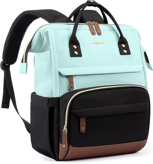 LOVEVOOK Laptop Backpack for Women, 15.6 Inch Work Business Backpacks Purse With Large Capacity, Waterproof Nurse Bag College Bookbag for School, Waterproof Casual Daypack for Travel