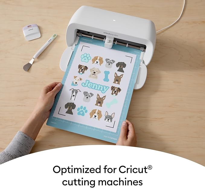 Cricut Printable Waterproof Sticker Set, 20 Transparent Sheets (8.5" x 11") - Compatible with Inkjet Printers - For Joy Xtra, Explore, & Maker Machines