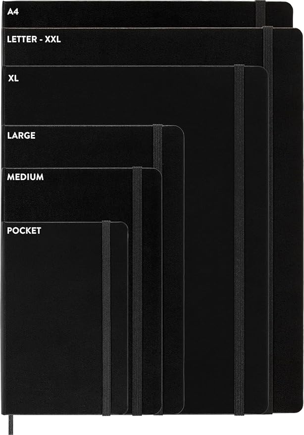 Moleskine Cahier Journals, Soft Cover, XL (7.5" x 9.5") Ruled/Lined, Black, 120 Pages (Set of 3)