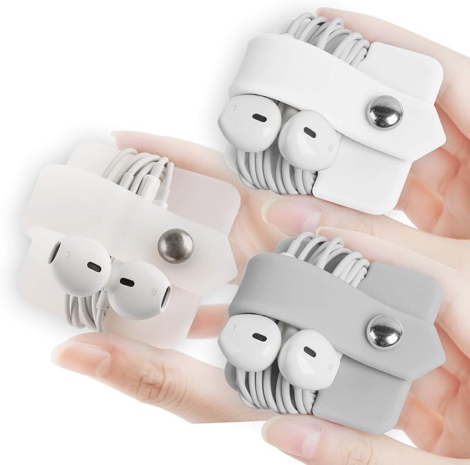 Cord Organizer Earbuds Holder Earphone Wrap Earphones Organizer Headset Headphone Earphone Wrap Winder Cord Manager Cable Winder Set of 3