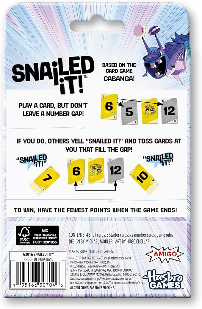 Snailed it! Game | Easy to Learn Family Games for Kids, Teens, and Adults | Snail Card Game | Ages 8 and Up | 3 to 6 Players | 20 Mins. | Kids Gifts
