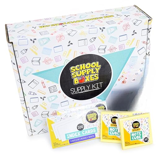 School Supply Boxes | STEM Class Pallet (180 Boxes) | Back to School Essentials Kit for Students & Teachers | Includes a Calculator, Graph Ruled Filler Paper, a Protractor, & More