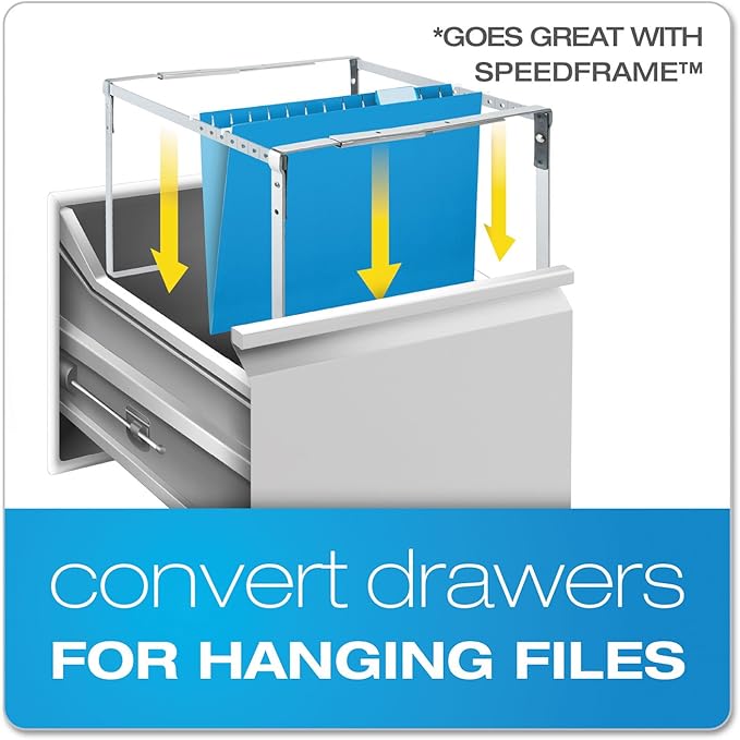 Pendaflex Extra Capacity Reinforced Hanging Folders, 2", Legal Size, Blue, 1/5 Cut, 25/BX (4153x2 BLU)