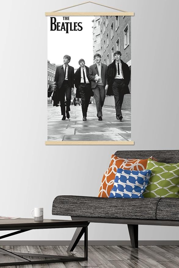 Trends International The Beatles - In London Wall Poster, 22.375" x 34", Premium Print and Beechwood Hanger Bundle