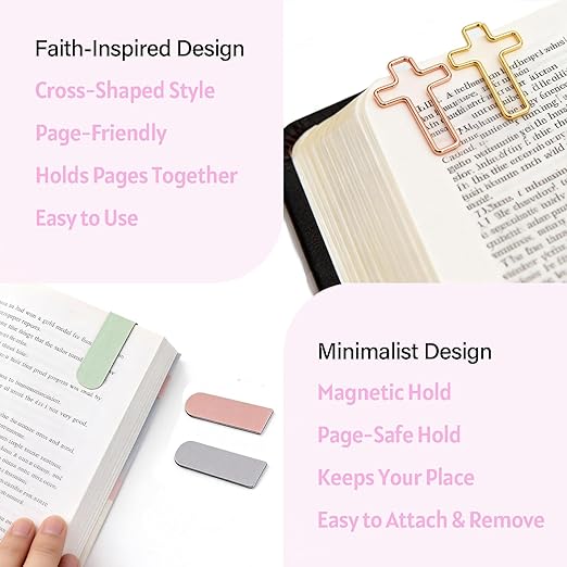 Bible Study Supplies Kit 43 Pcs for Women & Men – Bible Journaling Set with No Bleed Highlighters, Pens, Bible Tabs, Bookmarks, Cross Paper Clips & Transparent Sticky Notes