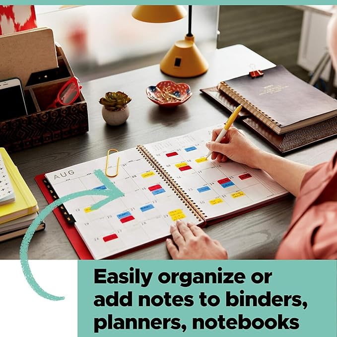 Post-it 680BB2 Standard Page Flags in Dispenser, Bright Blue, 100 Flags/Dispenser