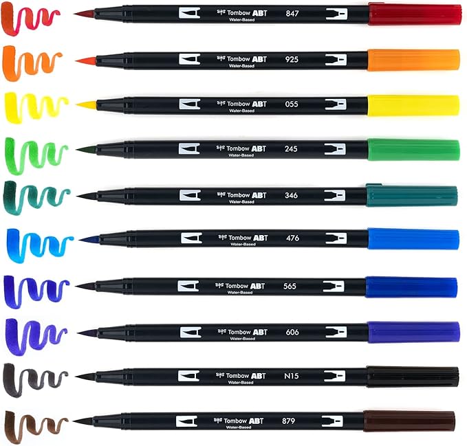 Tombow Dual Brush Pens, 10/set