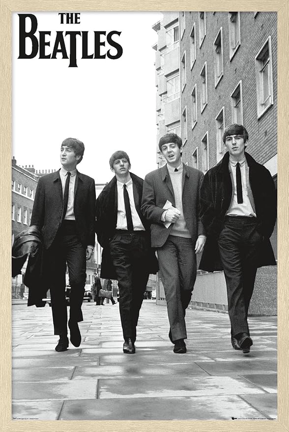Trends International The Beatles - In London Wall Poster, 22.4L x 14.7W, Blonde Framed Version