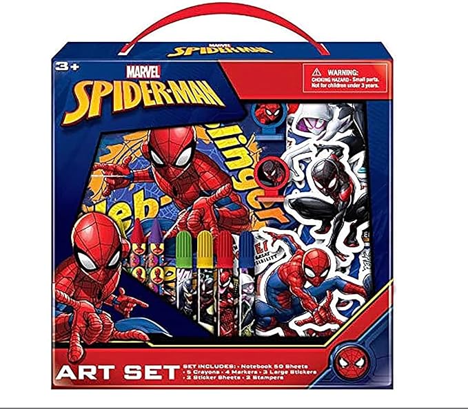 Creative Spiderman Complete Art Kit – Coloring, Painting & Drawing Supplies – Perfect for Home, School, Parties or Travel