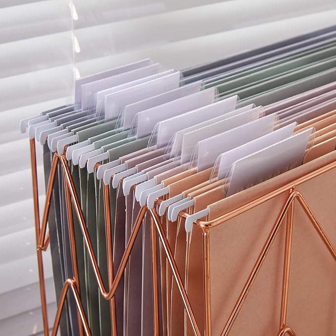 Y YOMA 12 Pack Colored Hanging File Folders Letter Size Decorative Hanging Folder Cute Pretty File Folder for Filing Cabinet Office Home with 1/5-Cut Adjustable Tabs, 4 Selected Morandi Color
