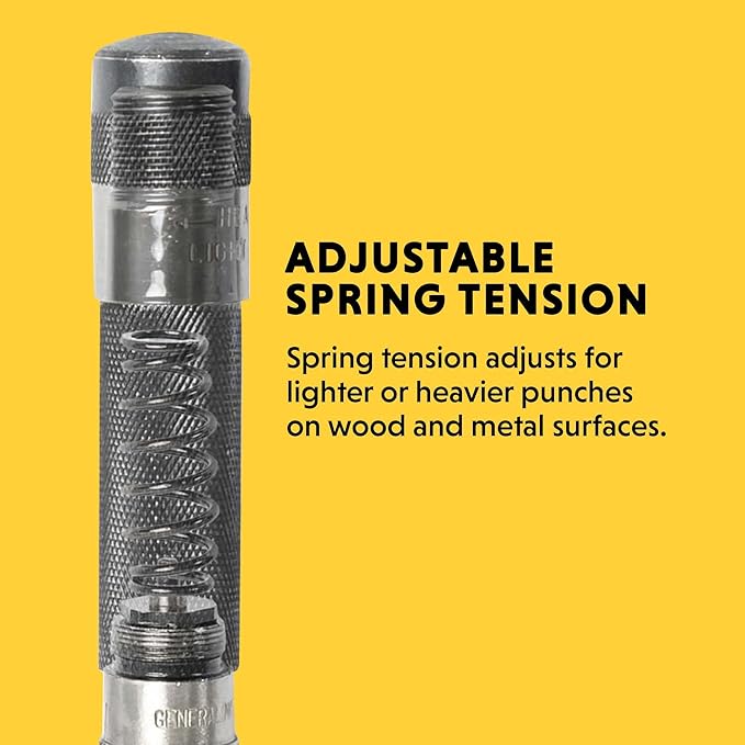 General Tools Heavy-Duty Automatic Center Punch #78 - Nail Punch Tool to Mark and Scribe - Machinist Tools