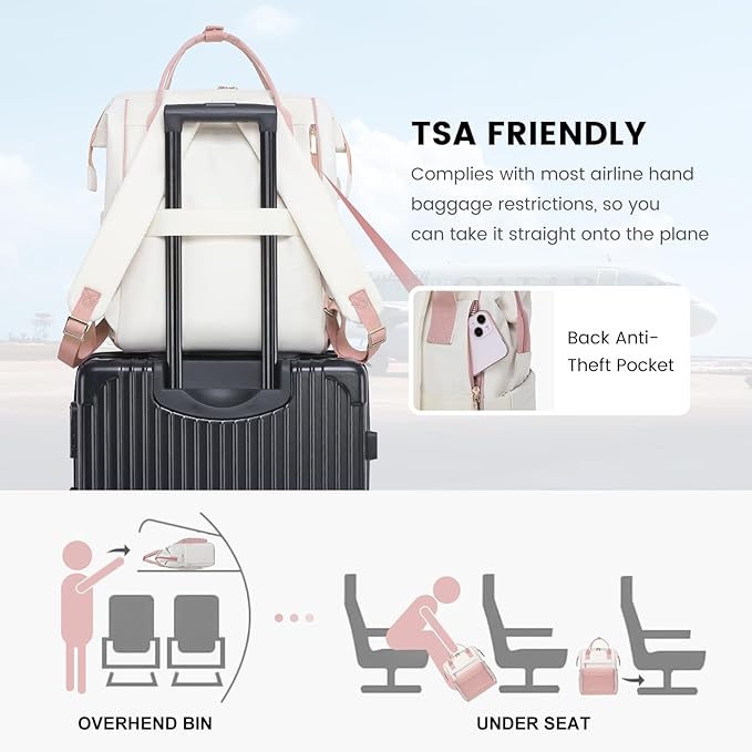 LOVEVOOK Laptop Backpack for Women,15.6 Inch Work Teacher Nurse Bag,Business Computer Backpack Purse with USB Port,Stylish Casual Daypack for Travel