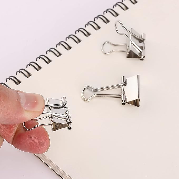 Mr. Pen- Small Binder Clips, 50 pcs, 0.75", Small Size, Silver Metal Binder Paper Clips, Paper Clamps for Office Supplies, Home, School, Business, Document Organizing