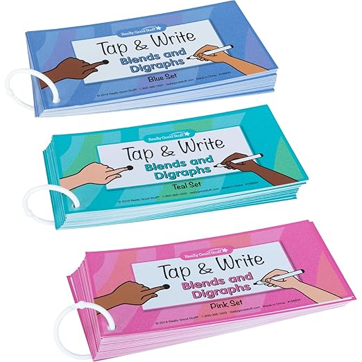 Really Good Stuff Tap and Write Blends and Digraphs - 124 Cards