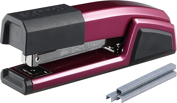 Bostitch Office Epic Metal 3 in 1 Stapler, 25 Sheet Capacity, Includes 210 Staples in Staple Storage Compartment & Integrated Remover,