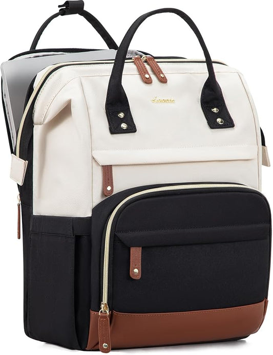 LOVEVOOK Laptop Backpack for Women, 15.6 Inch Work Business Backpacks Purse With Large Capacity, Waterproof Nurse Bag College Bookbag for School, Waterproof Casual Daypack for Travel